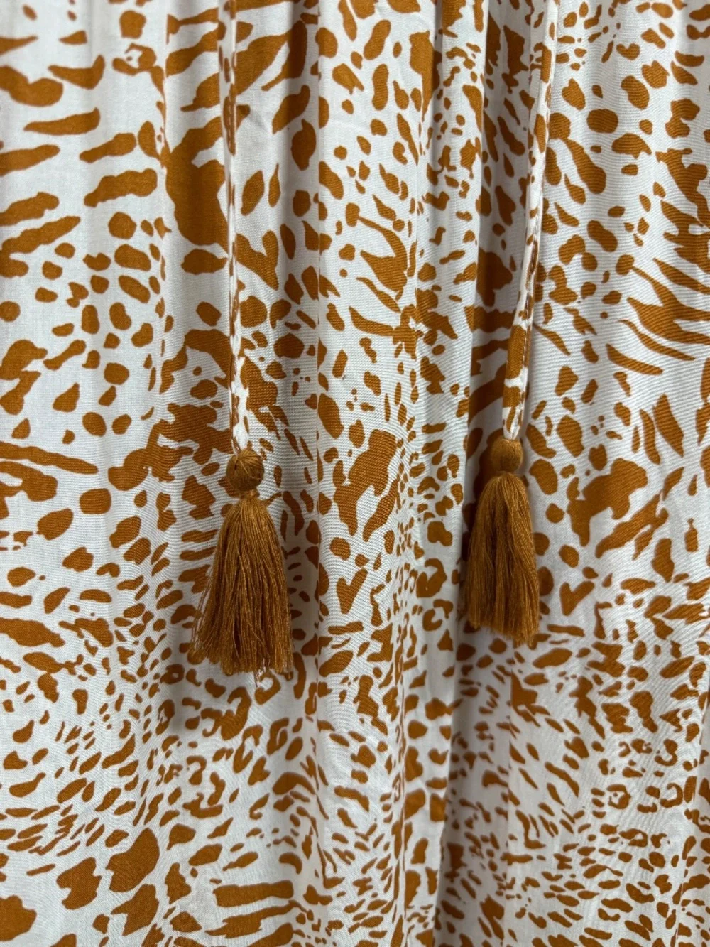 Umgee White and Mustard Printed Maxi Dress